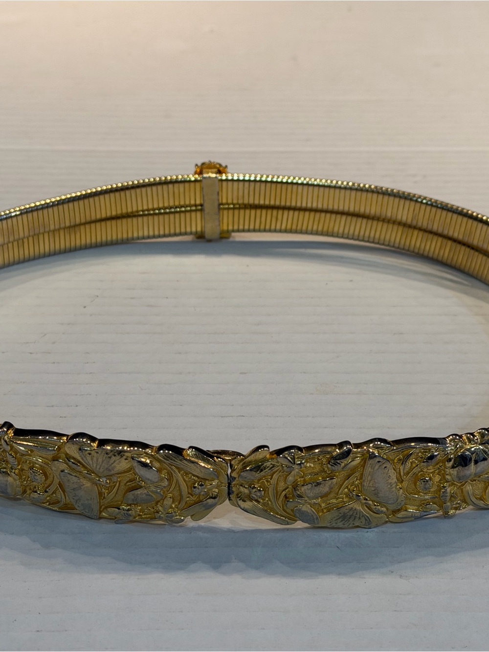 Vintage 1980s Judith Leiber Two-Tone GardenInsect Double Snake Chain Belt
